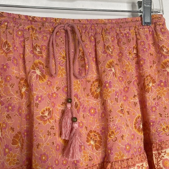 Spell & The Gypsy Sundown Mini‎ Skirt in Apricot Size Medium - Picture 3 of 8